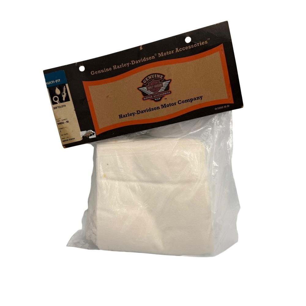 Vintage Harley-Davidson Softcloth Disposable Towels Waxing Polishing 94656-98